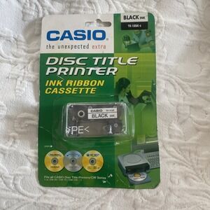 Casio TR-18BK-S Black Ink Disc Title Printer Ink Ribbon Cassette New
